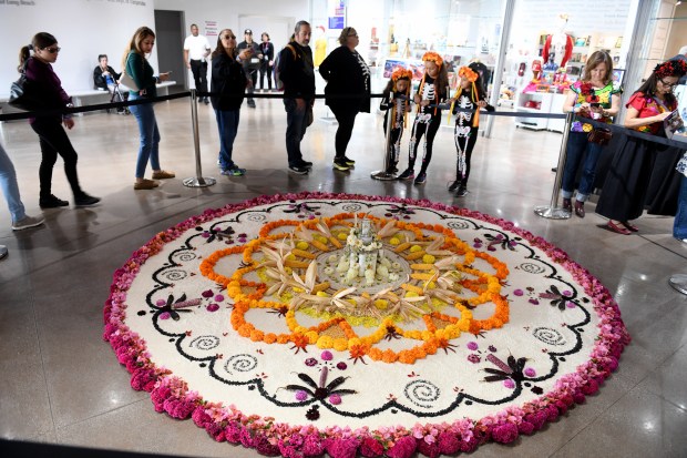 An ofrenda altar greets visitors to he Museum of Latin...