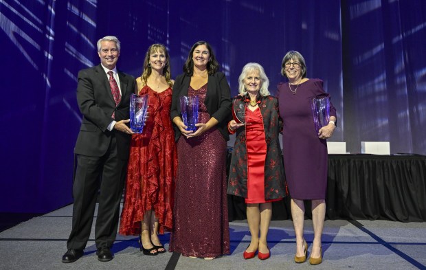 International City Theatre, photo from left, honoring Doug and Lisa...