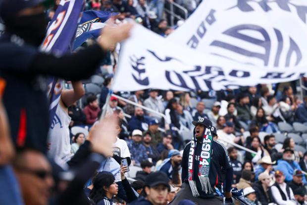 San Diego FC fans cheer during their match against FC Dallas at Snapdragon Stadium on Saturday, May 3, 2025 in San Diego, CA. (Meg McLaughlin / The San Diego Union-Tribune)