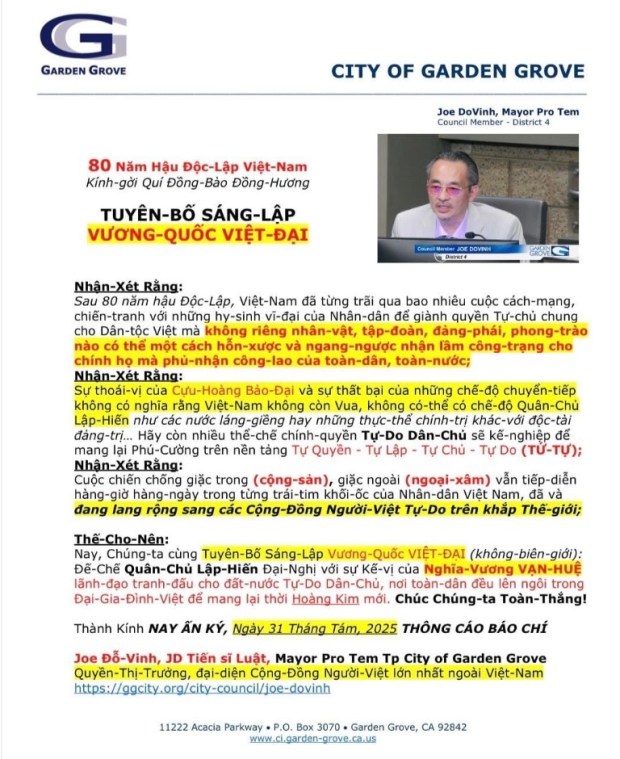 Screenshot of Orange Juice Blog's copy of letter