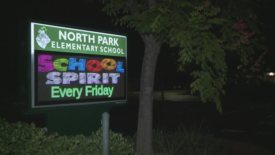 North Park Elementary School in Valencia, California. (KTLA)