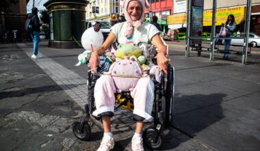 Day 238 at the 16th St. Plaza: Pinky and his plushies