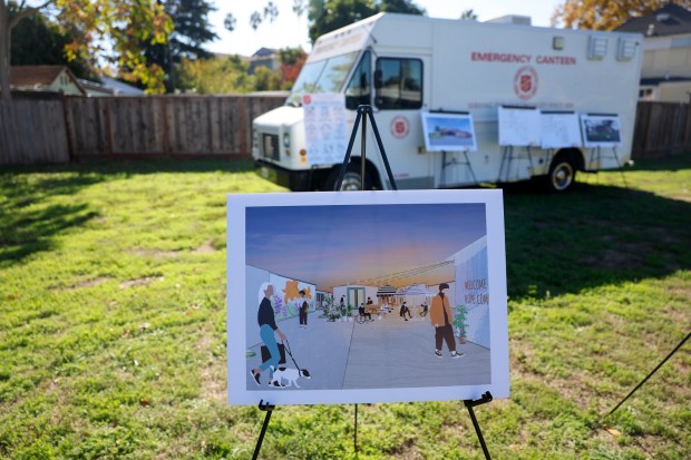 An illustration at The Salvation Army Silicon Valley groundbreaking ceremony for their HOPE Community Safe and Sober Overnight and Transitional Housing program in San Jose, Calif., on Monday, Nov. 3, 2025. (Nhat V. Meyer/Bay Area News Group)
