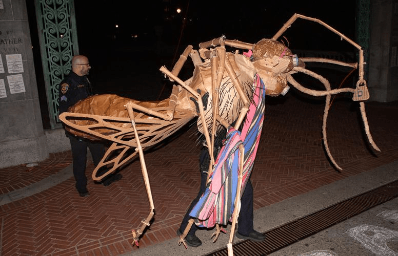 Cal students arrested for cardboard mosquito art prank before Turning Point event