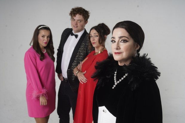 The cast of Roustabouts Theatre Company and Scripps Ranch Theatre's co-production of Terrence McNally's play "Master Class," from left, Abigail Grace Allwein, Ben Read, Sara Frondoni and Sandy Campbell. (Daren Scott)