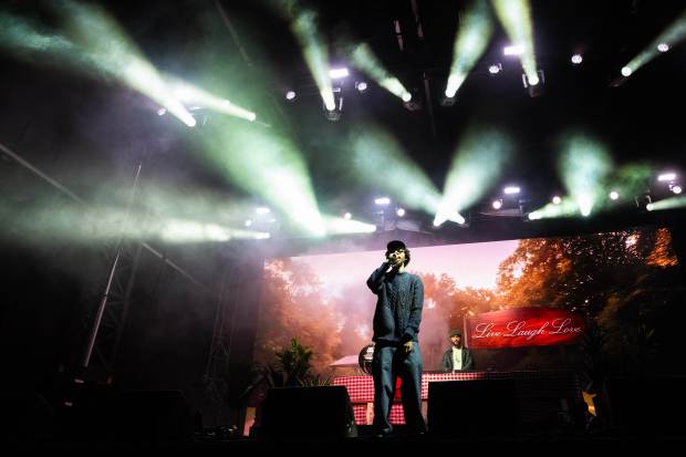 Earl Sweatshirt performs on the Gnaw stage during day one...