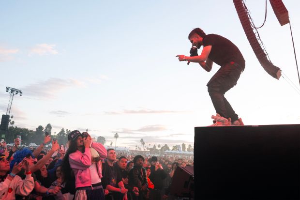 Fakemink performs on the Camp stage during day one of...