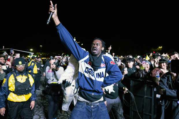 Hip hop duo Paris Texas performs during day one of...