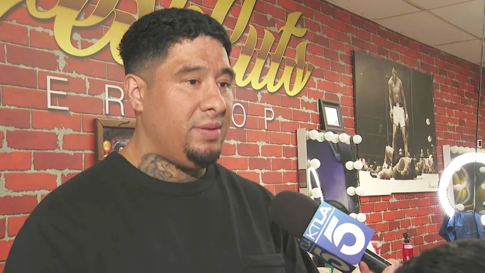 Joe Gomez, owner of LA Fresh Cuts, speaks to KTLA on Nov. 29, 2025. (KTLA)