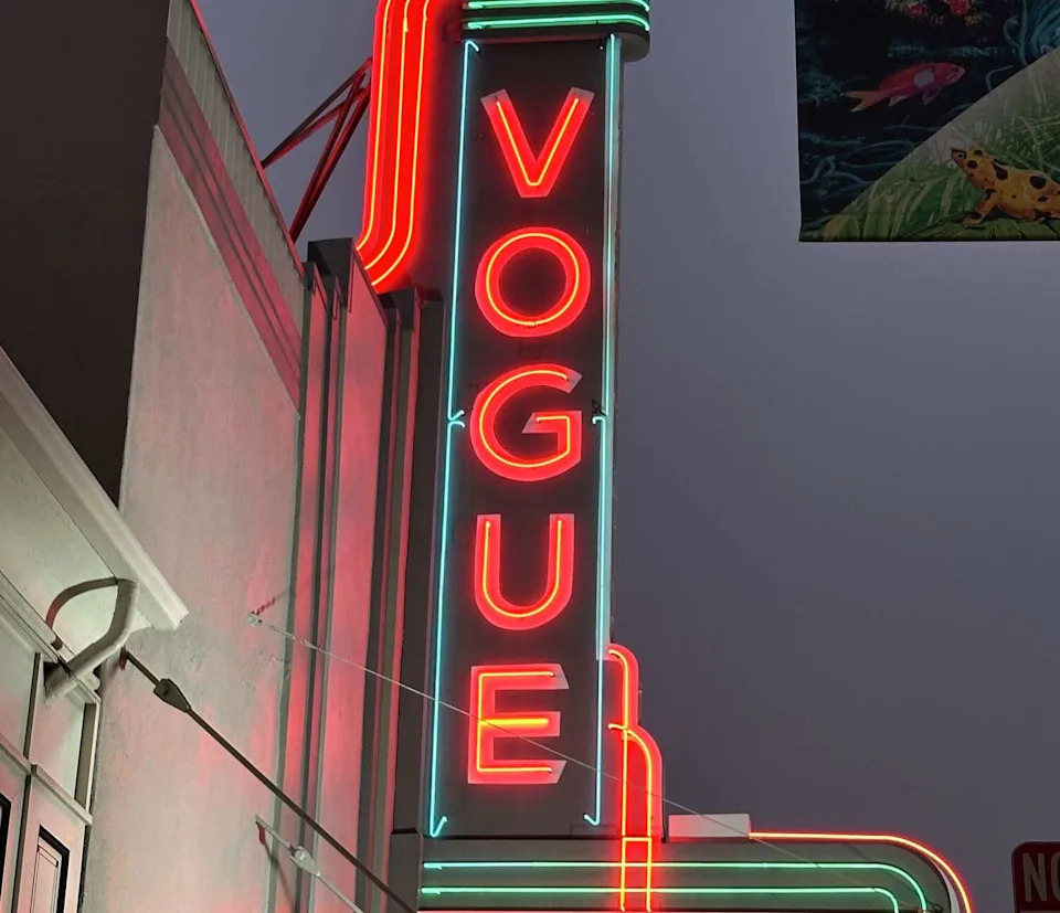San Francisco's Vogue Theater will unveil its fully restored 1940s neon marquee next month with a ribbon-cutting ceremony and free community screening. (CinemaSF)