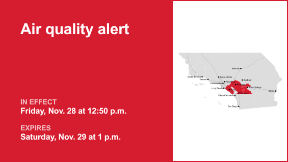 Air quality alert issued for Orange County Saturday – Orange County Register