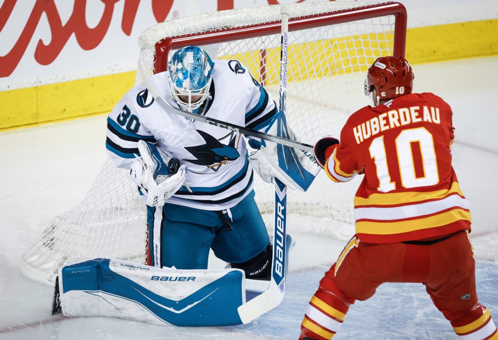San Jose Sharks' Yaroslav Askarov shines in loss to Calgary Flames