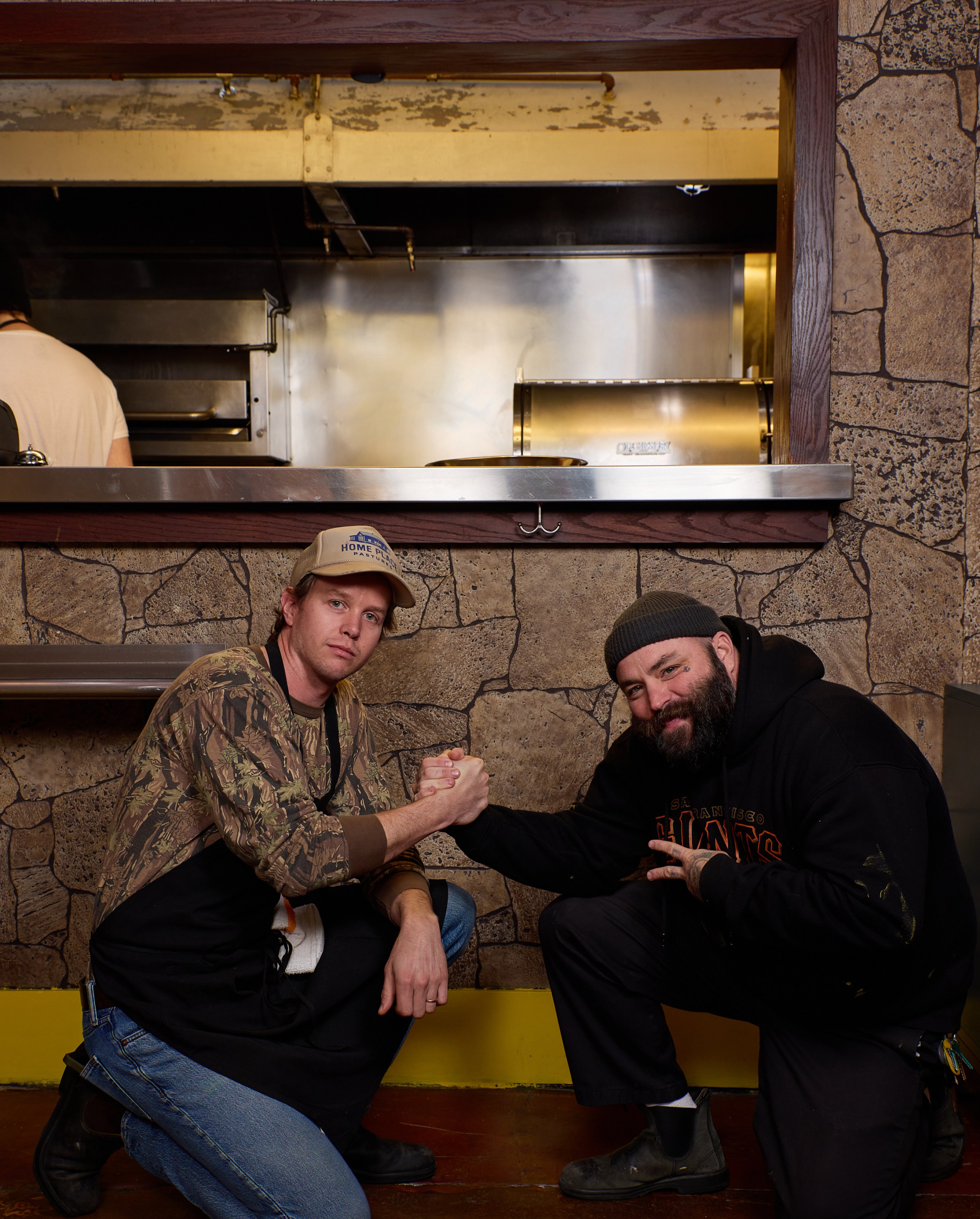 From left, chefs Cole Jeanes and Seth Stowaway of Chicken Fried Palace