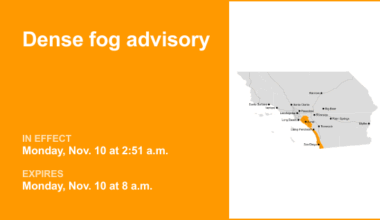 Dense fog advisory for Orange County until Monday morning — visibility limited to 1/4 mile – Orange County Register