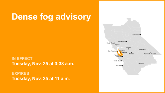 Dense fog advisory for San Francisco Bay Shoreline and San Francisco County until Tuesday midday – East Bay Times