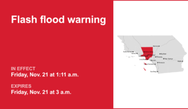 Flash flood warning affecting Los Angeles County until 3 a.m. Friday triggered by thunderstorms – Daily News