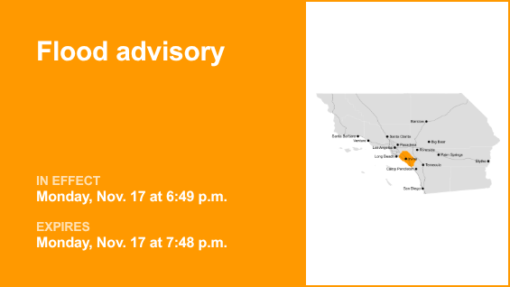 Flood advisory for Orange County Monday evening due to prolonged rain – Orange County Register