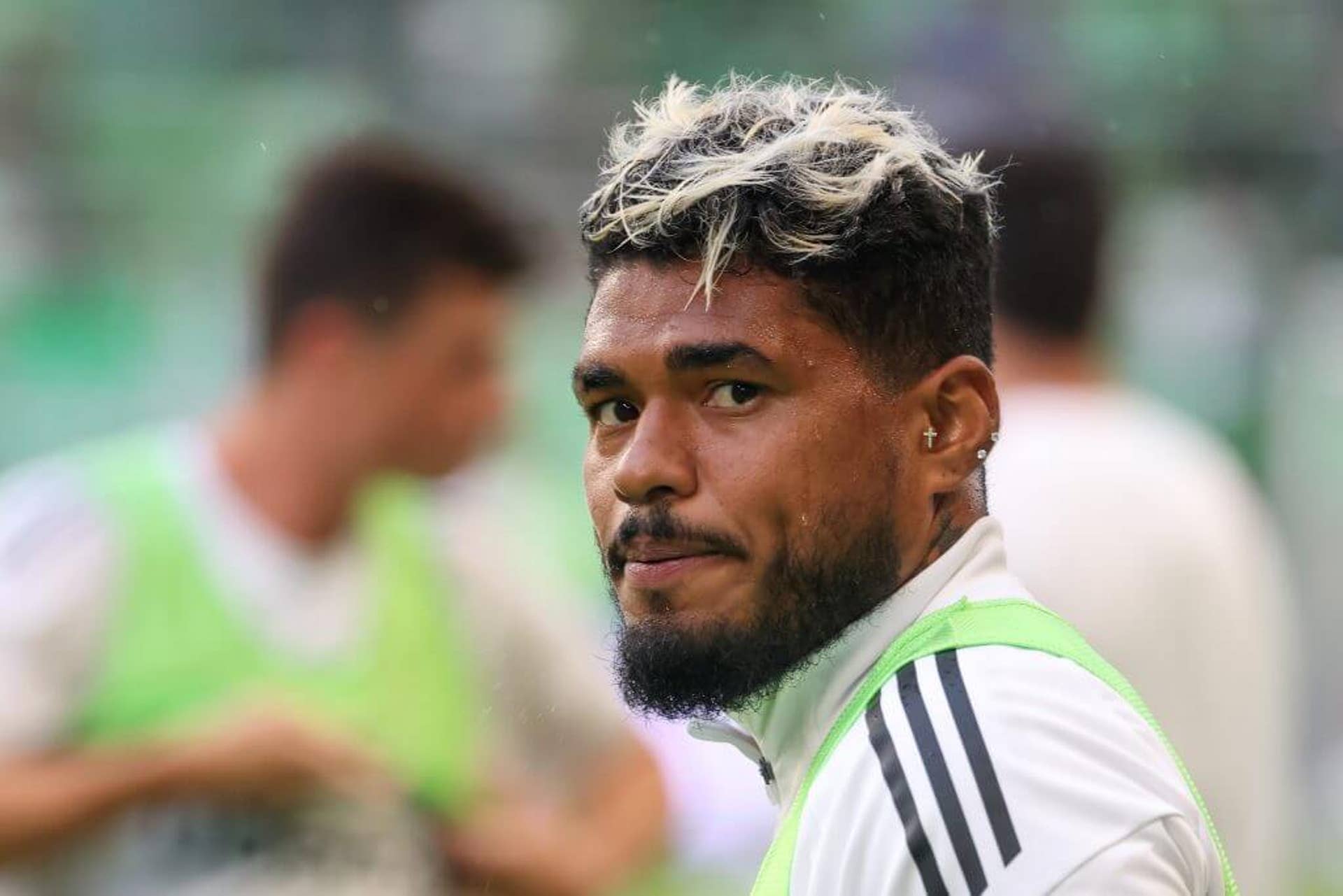 Josef Martinez warming up ahead of San Jose Earthquakes playing Austin FC in August