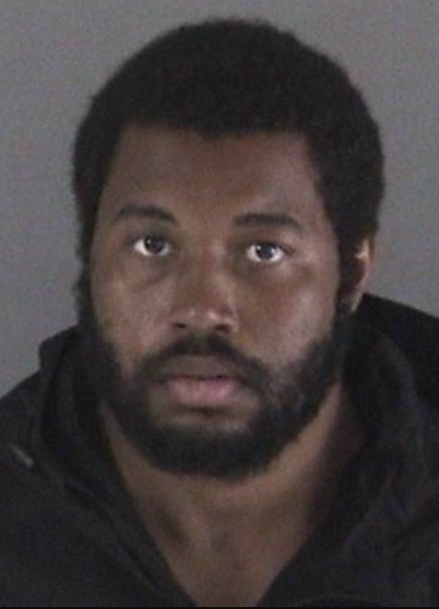 Cedric Irving Jr., 27, of Oakland is pictured above in his Santa Rita Jail booking photo after his arrest on Friday, Nov. 14, 2025 in connection with the fatal shooting of Laney College Athletic Director John Beam. (Courtesy of the Alameda County Sheriff's Office)