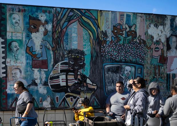 The fourth annual Thanksgiving Grocery Giveaway at Martin Luther King...
