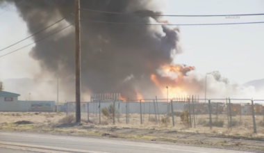Crews battle fire at propane distribution facility in Lancaster – NBC Los Angeles