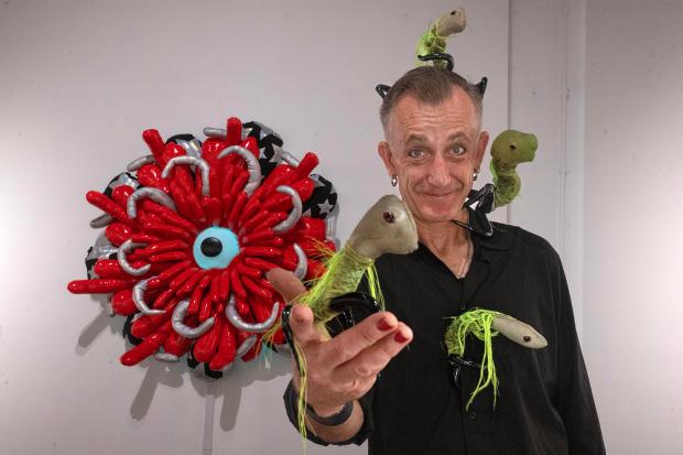 Artist Alex Gano’s fabric and textile piece, “Muno’s Crazy Dream,”...