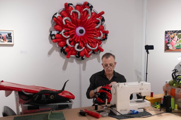 Artist Alex Gano’s fabric and textile piece, “Muno’s Crazy Dream,”...