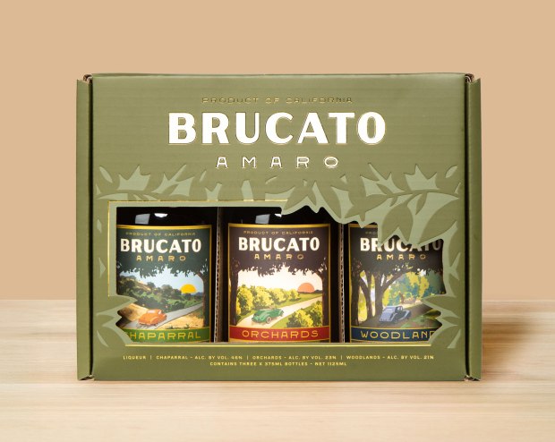 San Francisco's Brucato makes its own amaros, herbal Italian liqueurs often sipped as a post-meal digestif. Its flagship spirits Chaparral, Orchards and Woodlands are available in gifts sets for $90. (Photo by David Dines)
