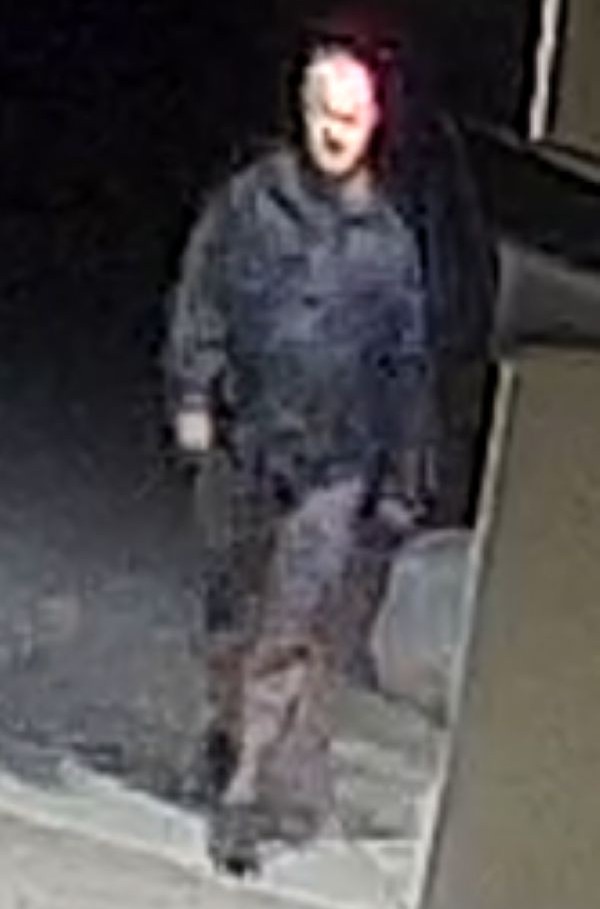 Sheriff's investigators released surveillance camera images linked to the Oct. 17 theft of a plaque from the exterior wall of the county library branch in Imperial Beach. Plaques have gone missing from five county library branches since Sept. 30. (Courtesy of San Diego County Sheriff's Office)