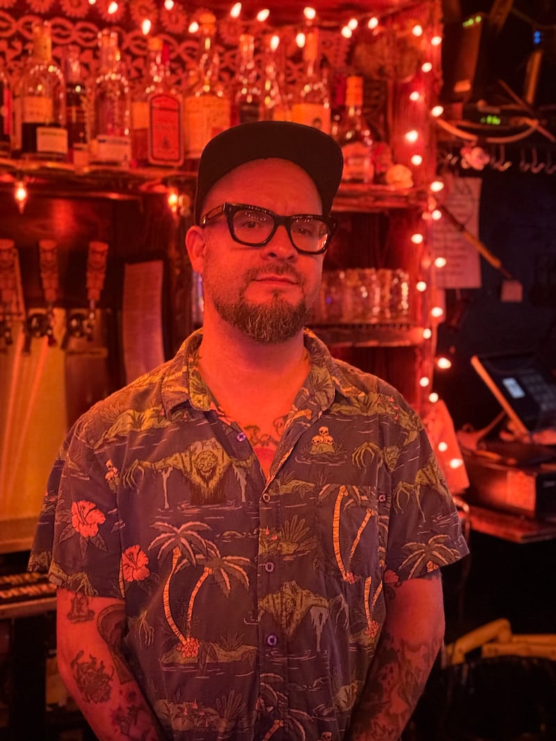 Dustin Rodriguez inside the Bamboo Club. (Photo by Rosaura Wardsworth)