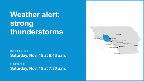 Be prepared for strong thunderstorms in 5 Freeway north of LA Saturday morning – Orange County Register