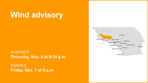 Wind advisory issued for 5 Freeway north of LA until Friday night — winds gusting up to 50 mph – Orange County Register