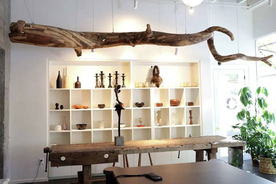 Lisa Steinkamp first saw this branch in S.F. restaurant Namu Gaji in 2010. She was thrilled when she happened upon it earlier this year at the home of the artist. (Scott Strazzante/S.F. Chronicle)