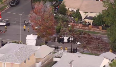 Driver dies after car falls on top of two cars in Winnetka – NBC Los Angeles