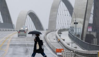 Rain has arrived in Southern California as communities brace for potentially dangerous flooding, debris flows