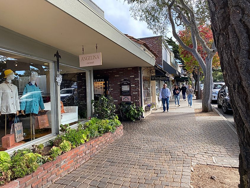 A slice of Carmel-by-the-Sea's charming Ocean Avenue.