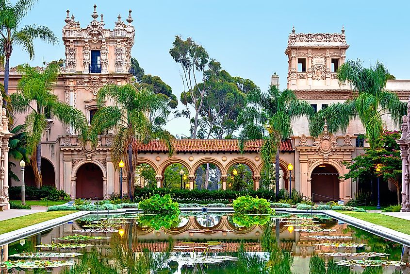 Balboa Park's Casa de Balboa Building in San Diego, California.