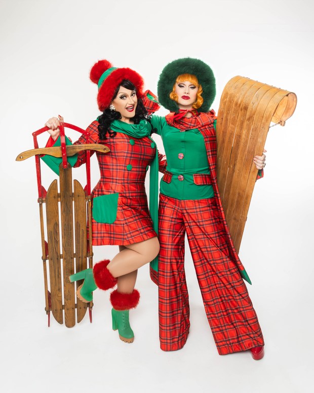 Writers, actors, comedians and drag queens Jinkx and DeLa will present "The Jinkx and DeLa Holiday Show" on Dec. 18 at the Balboa Theatre in downtown San Diego. (Mettie Ostrowski)