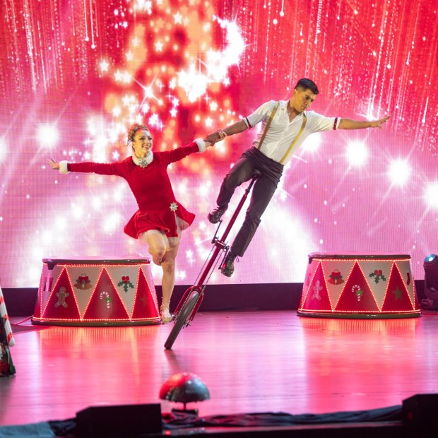 Broadway San Diego will persent the touring circus theater show "A Magical Cirque Christmas" on Dec. 28 at the Balboa Theatre. (A Magical Cirque Christmas)