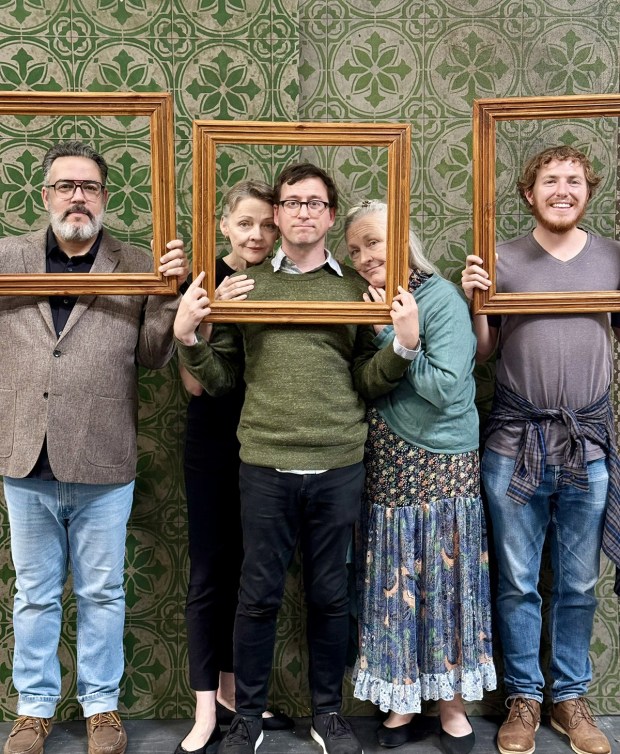The cast of Backyard Renaissance Theatre's "Waverly Gallery," left to right, Alexander Ameen, Katie MacNichol, Deborah Gilmour Smyth, Tom Zohar and William Huffaker. (Backyard Renaissance Theatre)