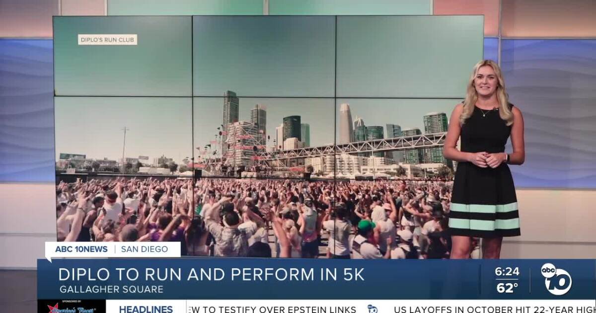 Diplo to run 5K with San Diego fans, perform at Gallagher Square after race