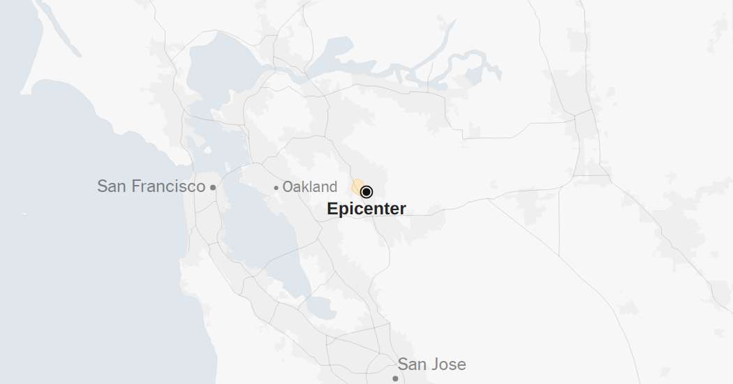 Map: 3.7-Magnitude Earthquake Shakes the San Francisco Bay Area