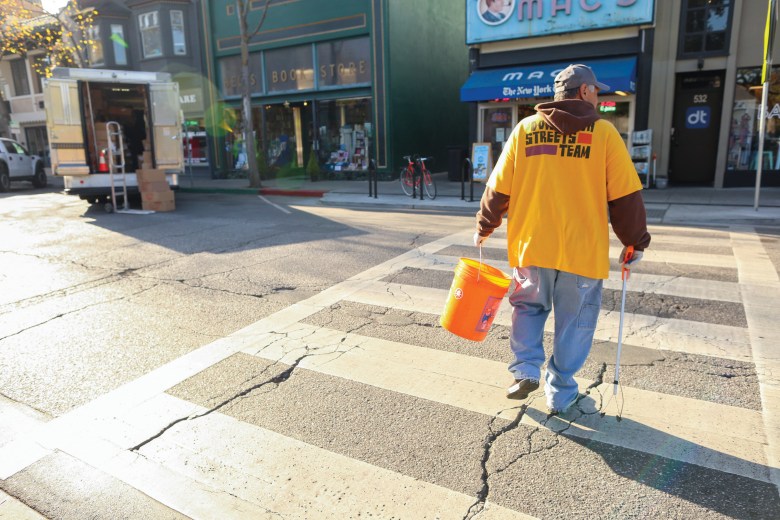 The Downtown Streets Team is a nonprofit that provides services for the homeless and those at risk. Embarcadero Media file photo by Sammy Dallal.