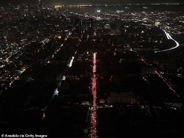 A massive outage has knocked out power to 130,000 homes and businesses across San Francisco, leaving at least a third of the city in darkness