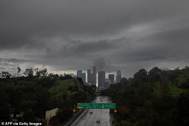 The storms began to move into the Southern California late Tuesday evening and were expected to intensify throughout Christmas Eve