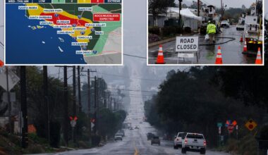 'High Risk' flood threat in place near Los Angeles as Christmas weather brings 'dangerous scenario'