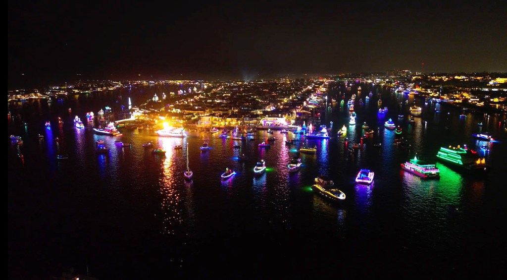 117th Newport Beach Christmas Boat Parade, California.