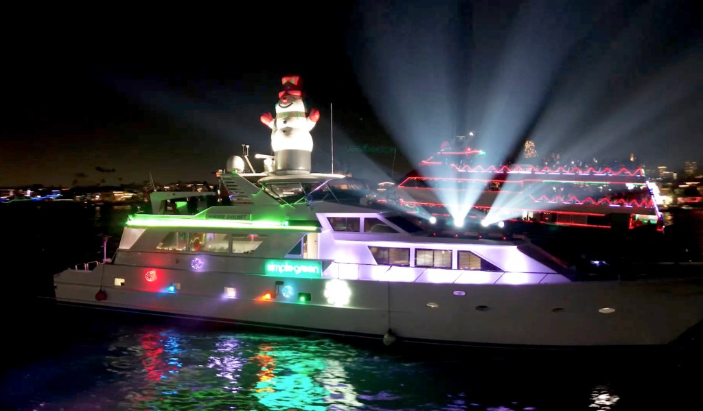 117th Newport Beach Christmas Boat Parade, California.