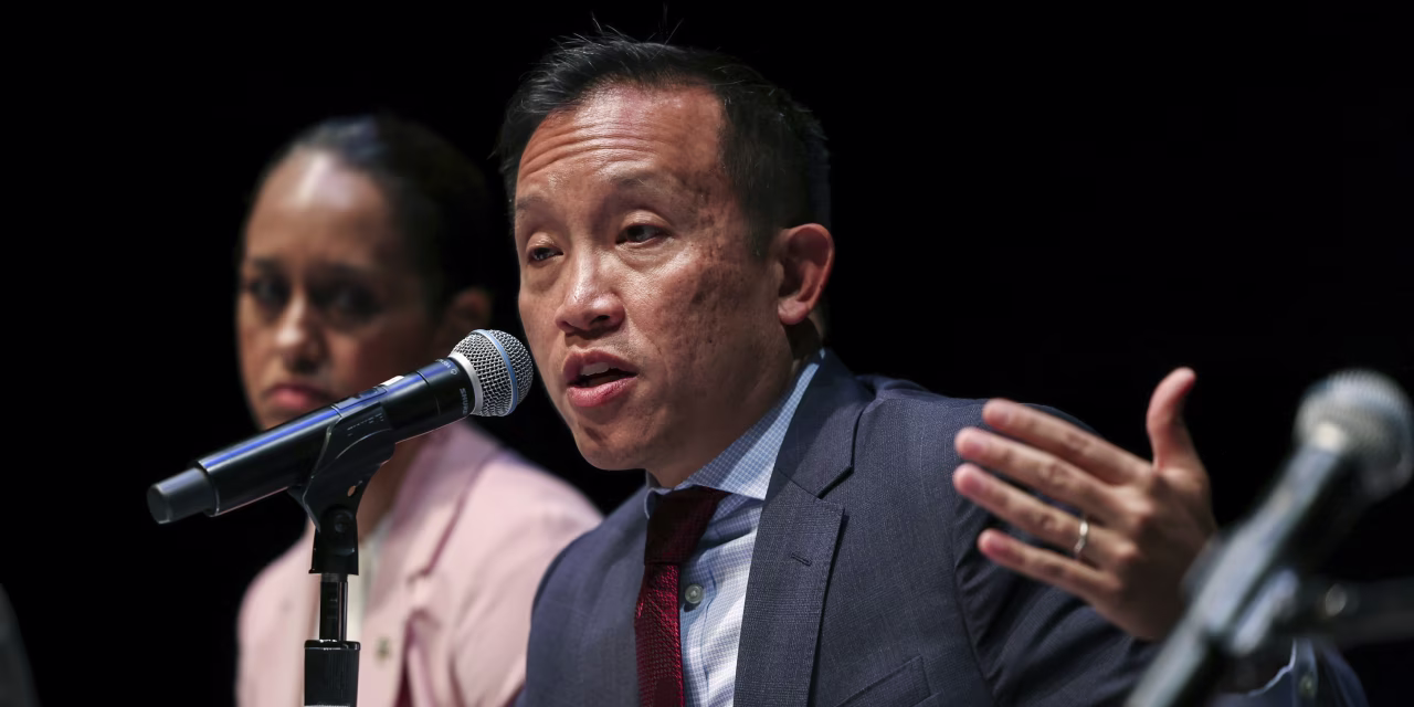 San Francisco City Attorney David Chiu, speaking in 2023.