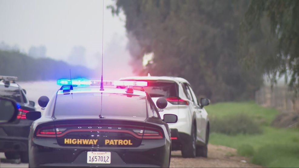 A driver died following an officer-involved shooting on Highway 99 after allegedly leading Wasco Police and CHP officers on a pursuit early Monday morning. PHOTO: KBAK/KBFX